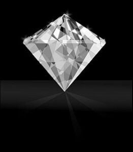 diamond on black background